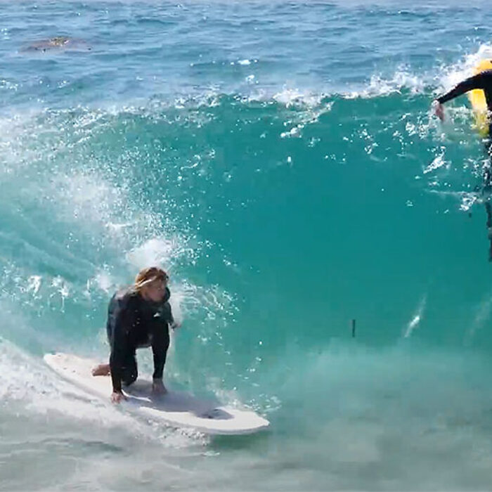 Ben Gravy surfing the Wedge