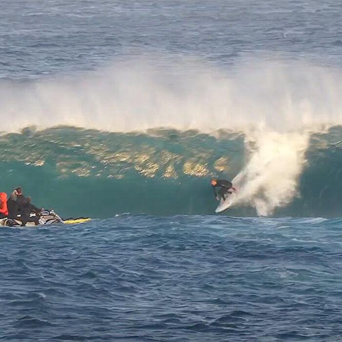 John John Florence surfing the Box