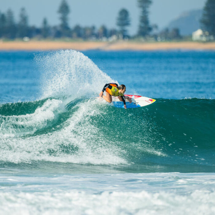 Carissa Moore on a wave at Narrabeen