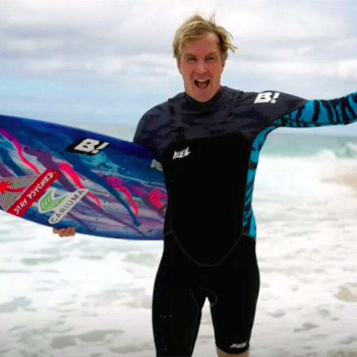 Jamie O'Brien in a new Tiger Print Buell Suit