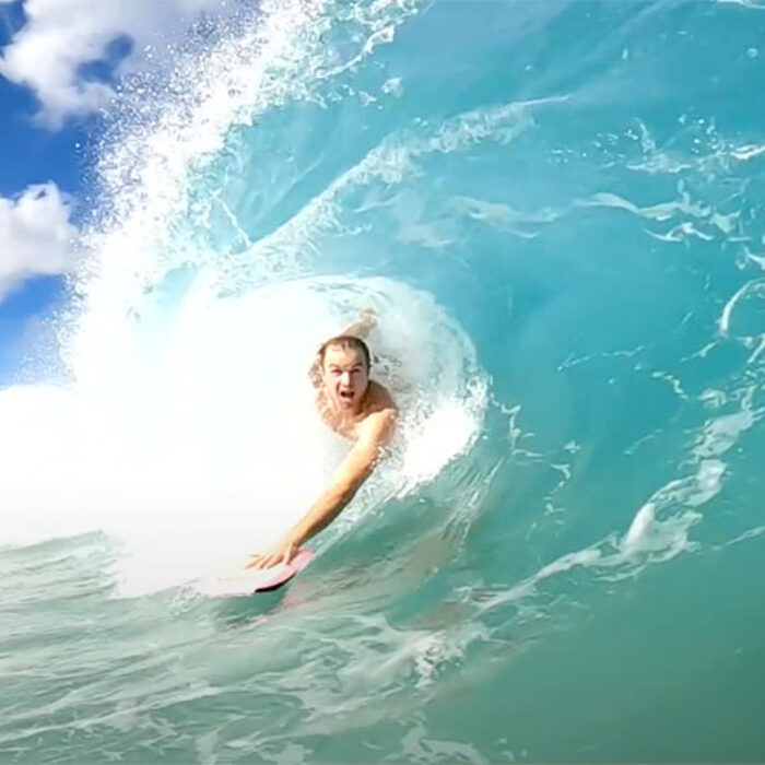 Jamie O'Brien body surfing