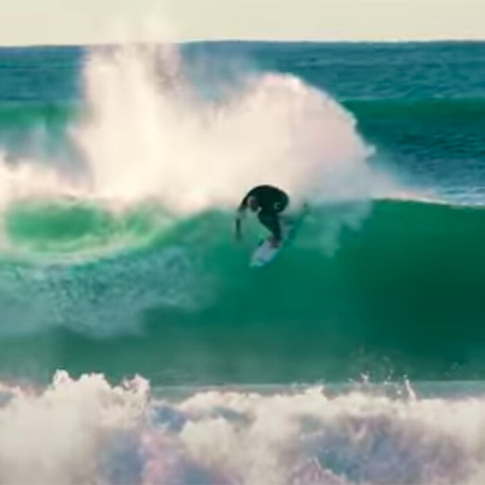 Mick Fanning surfs a wave at Narrabeen