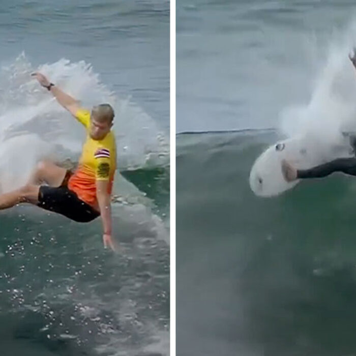 John John Florence and Morgan Cibilic surfing