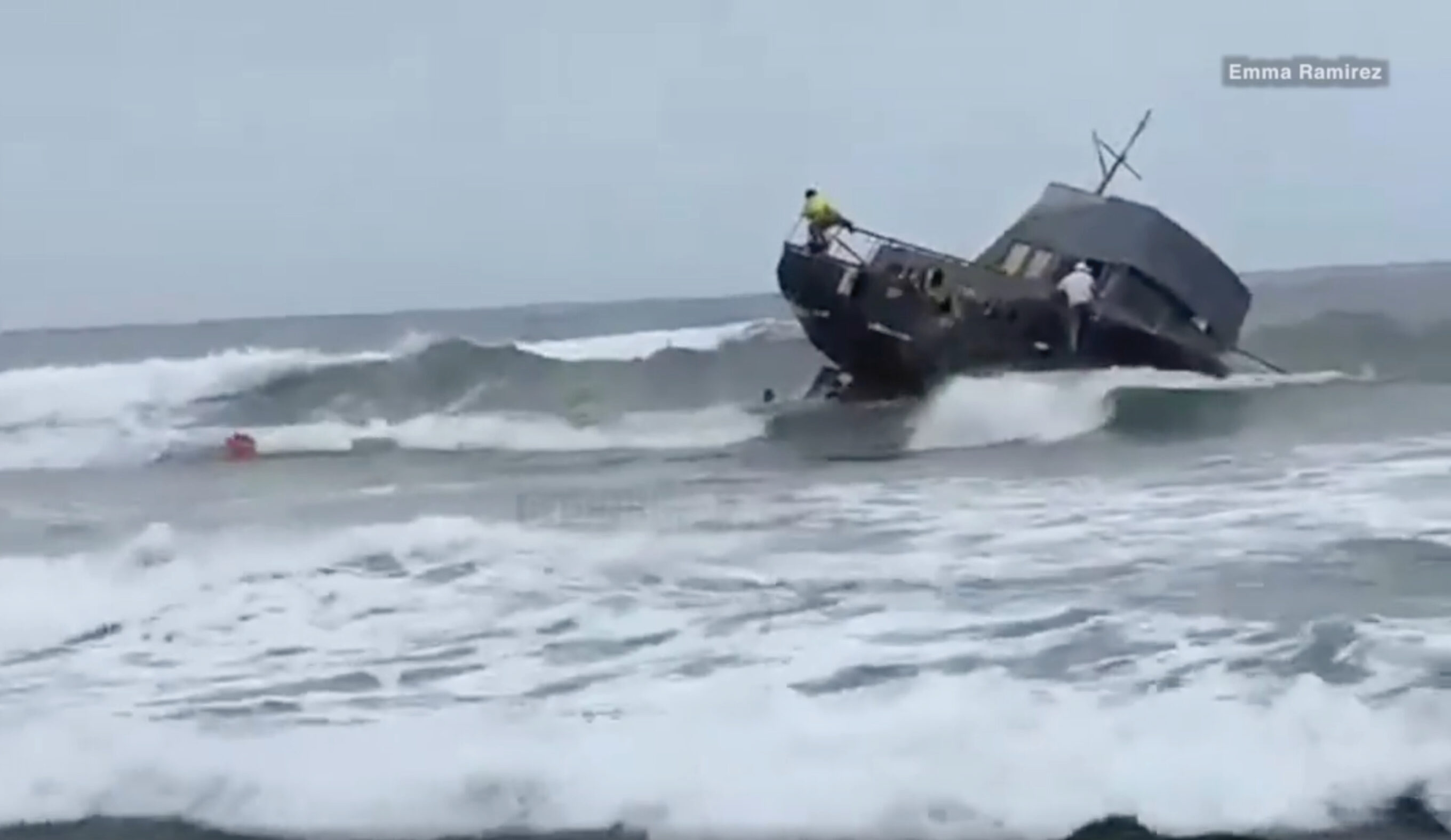 Boat in surf