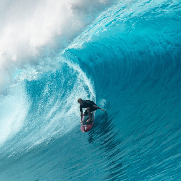 John John Florence rides a barrel