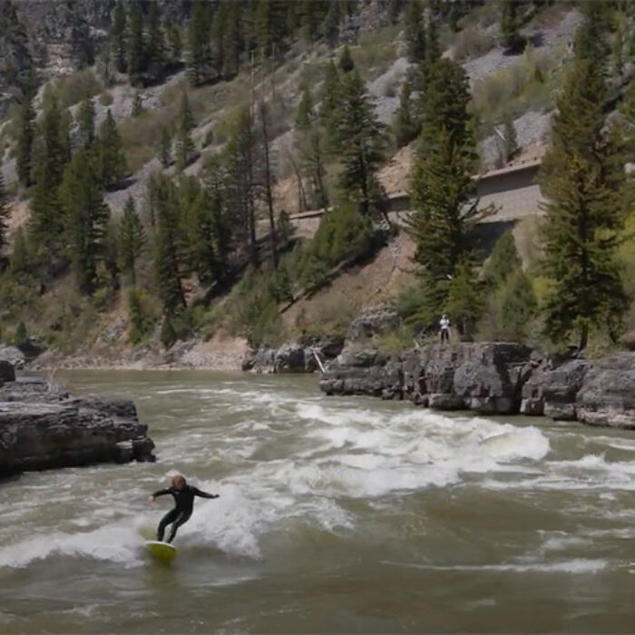 Ben Gravy surfing the Snake River