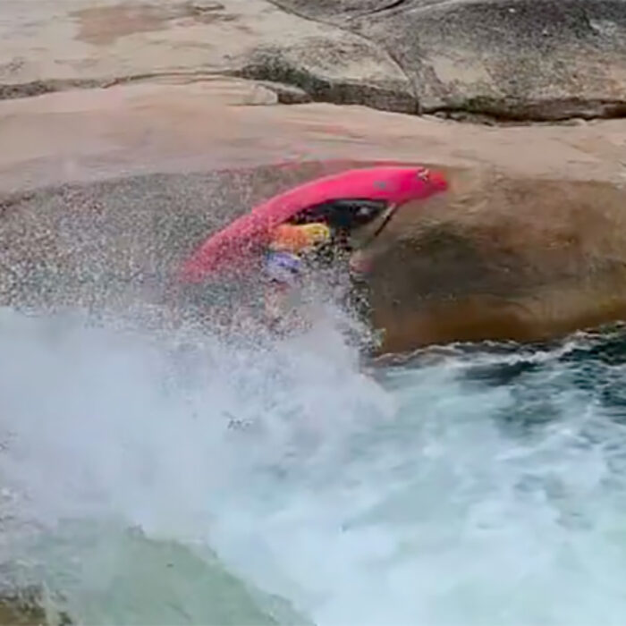Dane Jackson with freestyle off a waterfall in the High Sierra