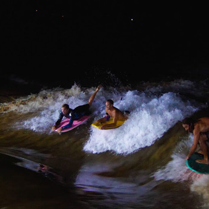 Jamie O'Brien surfing Waimea River