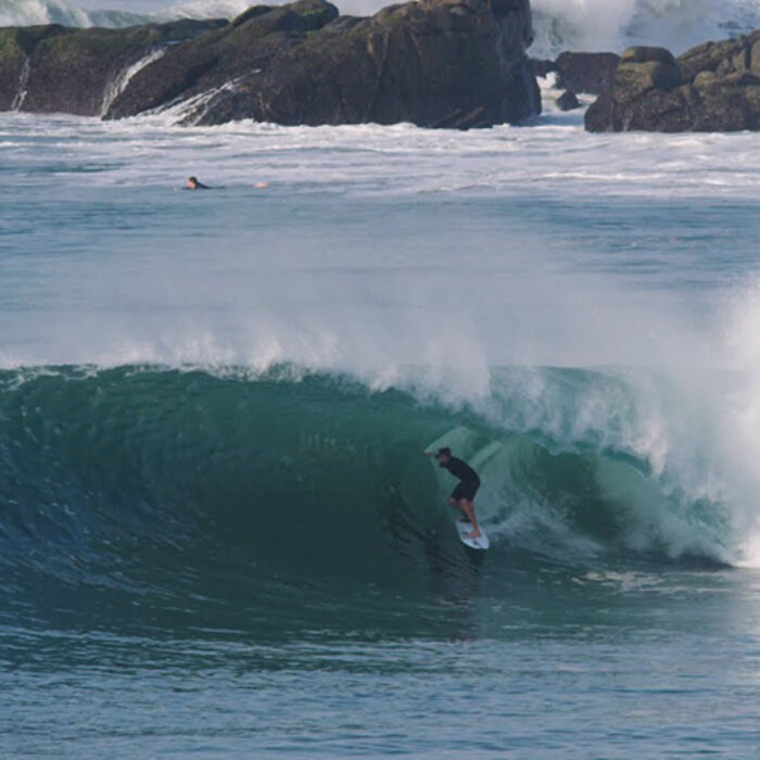 Nathan Florence surfs a barrel
