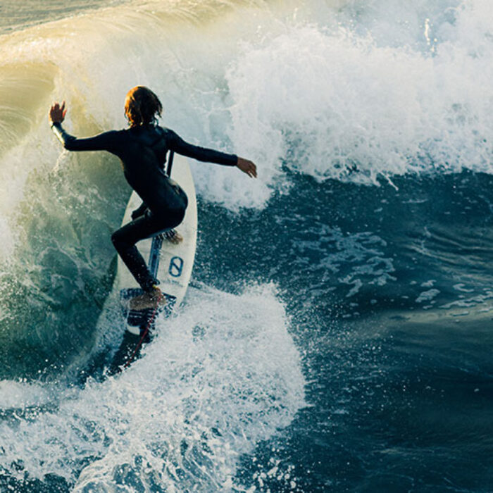 man surfing