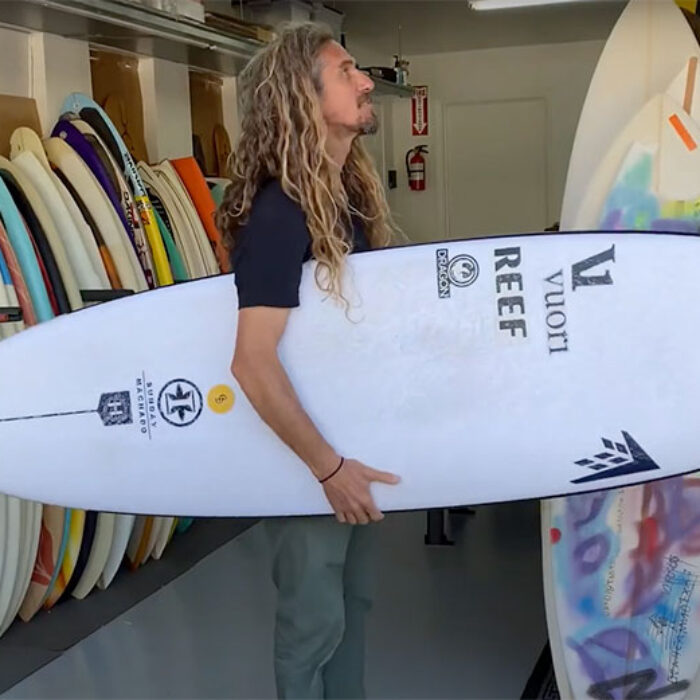 Rob Machado with surfboard