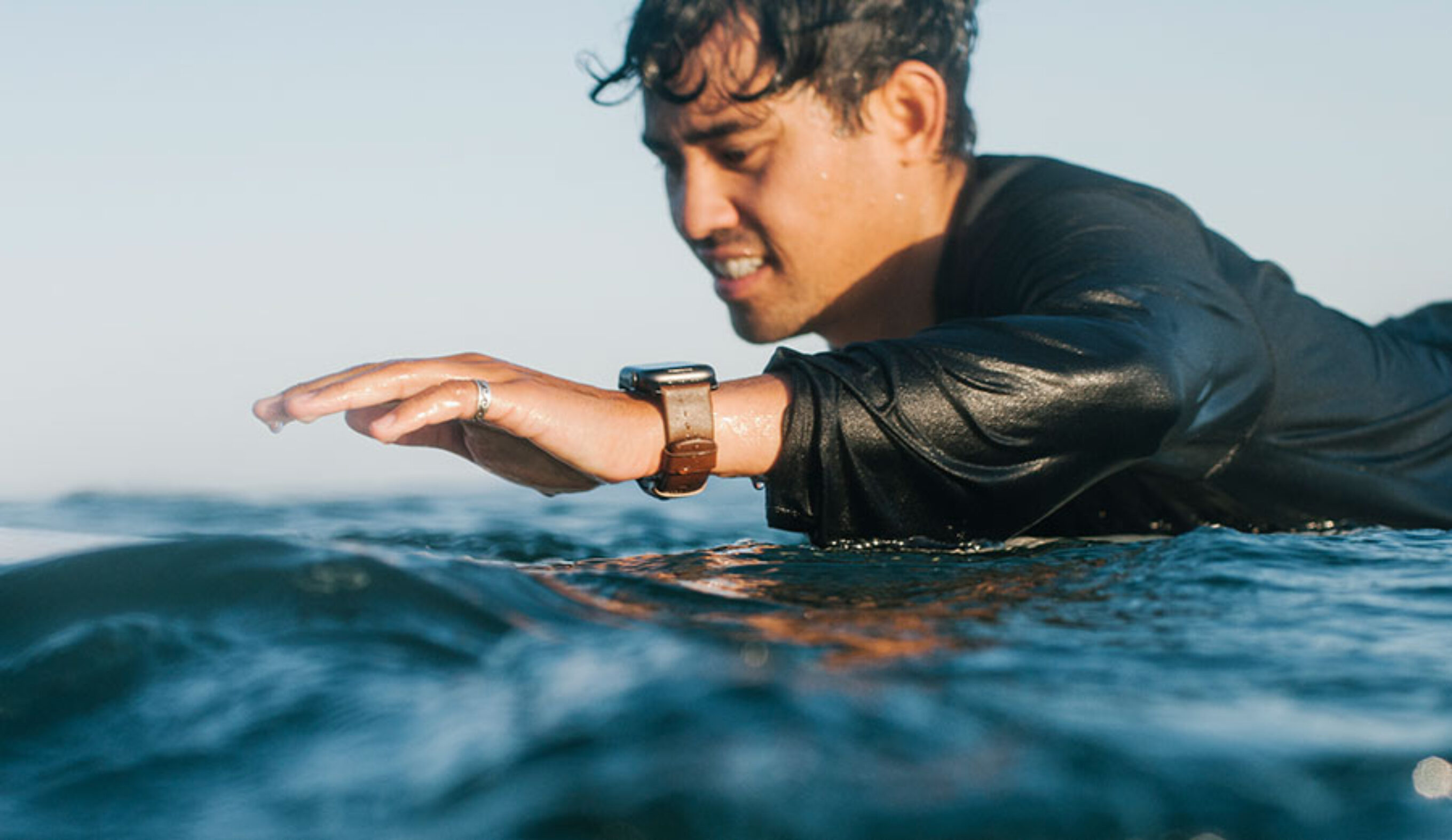 Apple Watch on surfer