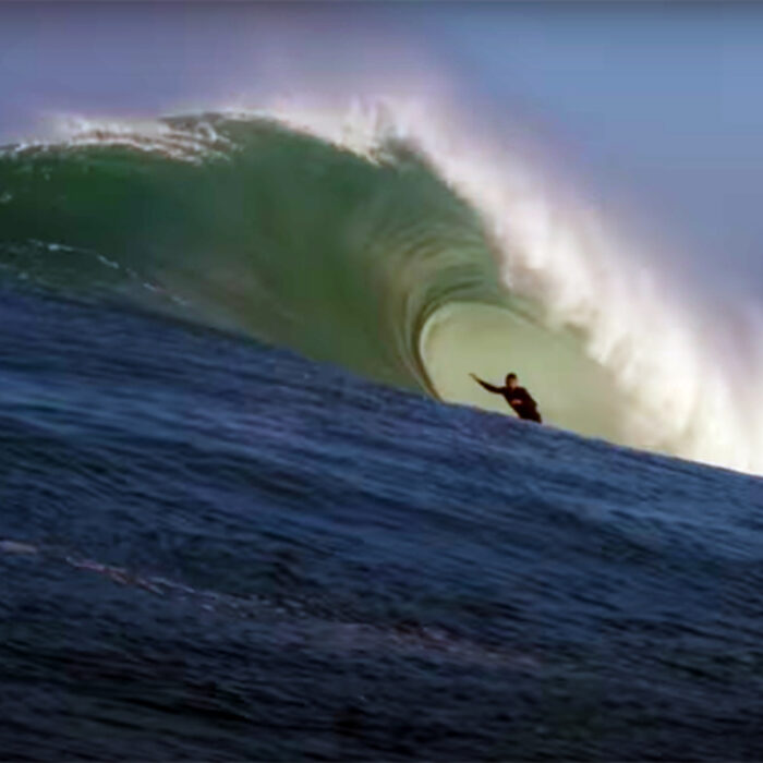 Nathan Florence in a beachbreak barrel in Mexico