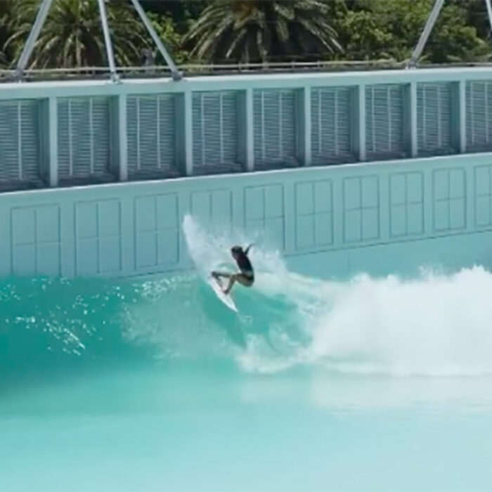 A Japanese surfer rides Japan's new wave pool
