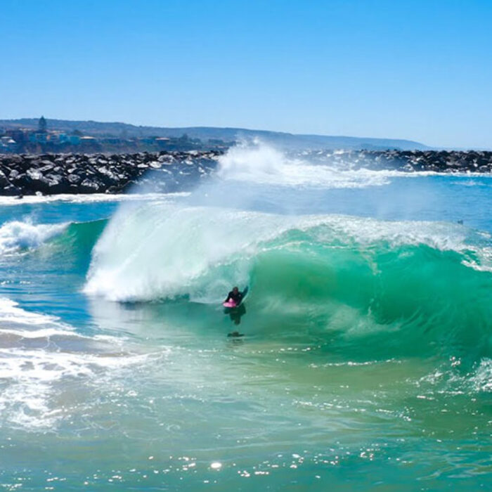 Jamie O'Brien surfing the Wedge