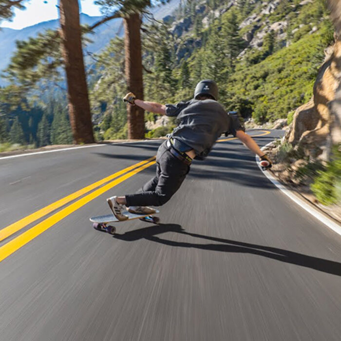 a longboard skater in Northern California