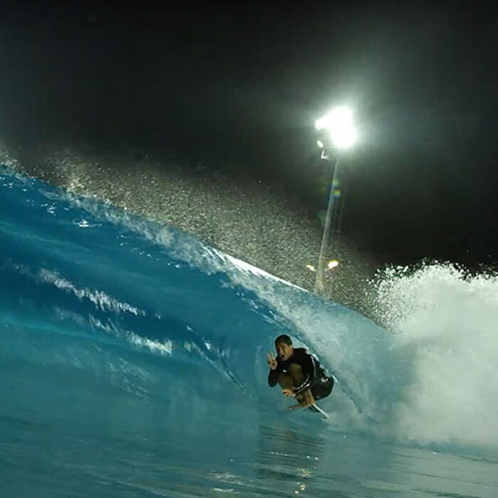 Zeke Lau surfing South Korea Wave Park