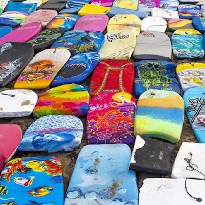 broken single use bodyboards