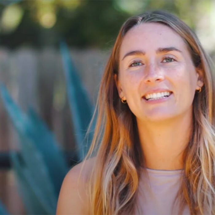 Surfer Anna Gudauskas at her home.