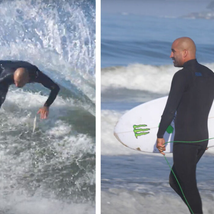 Bobby Martinez surfing in Santa Barbara