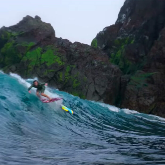 Brad Domkey transfers boards in Mexico