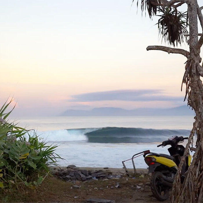 Mason Ho surfing in Indonesia