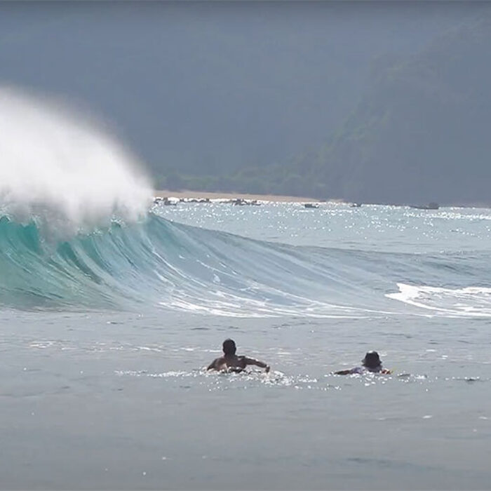 Mason Ho and Sheldon Paishon surfing in Indonesia