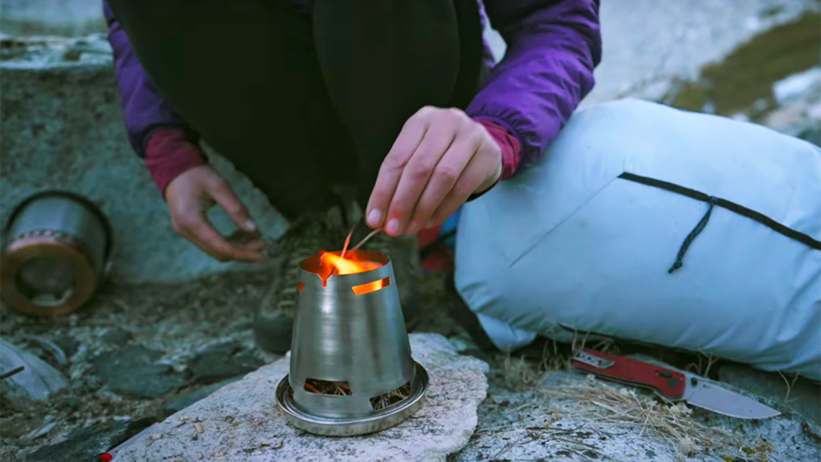 A gas-less backpacking stove from Patagonia