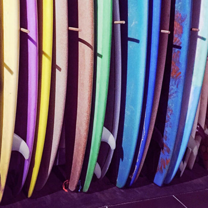 Surfboard line up
