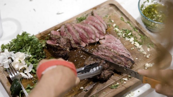 matt cutting meat fillet knife