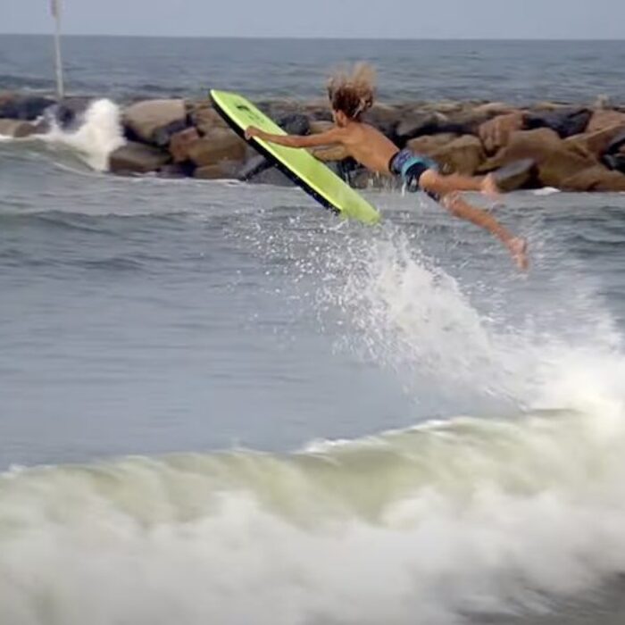 blair conklin boogie boarding hurricane henri