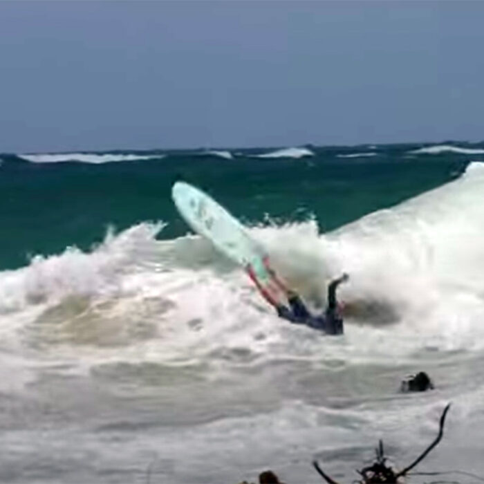 Jamie O'Brien surfing a weird wave