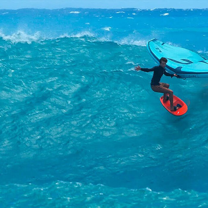 Wing surfing on Maui