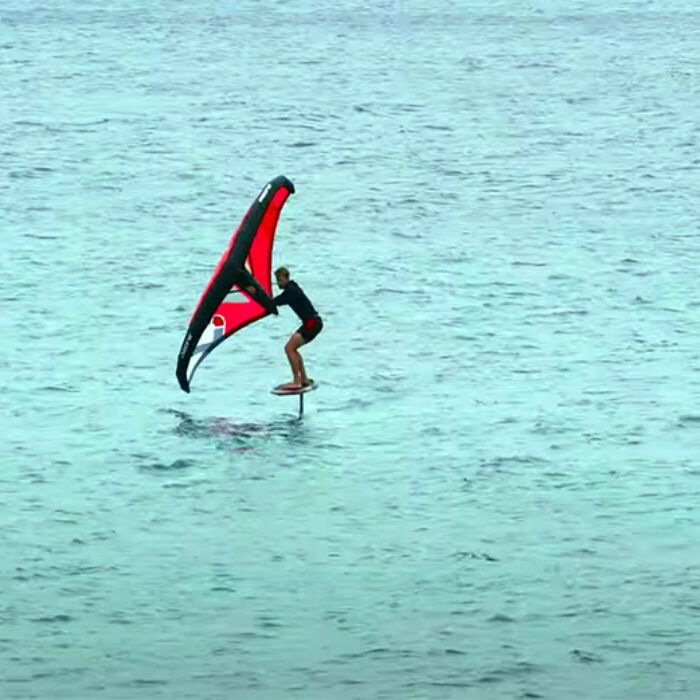 John John Florence using a Wasp wing and a foil