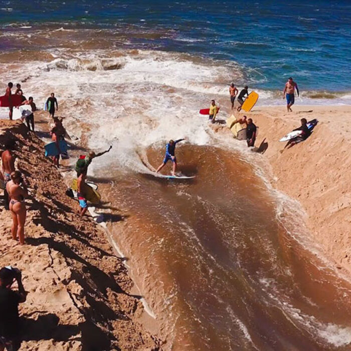 Jamie O'Brien surfing Waimea River