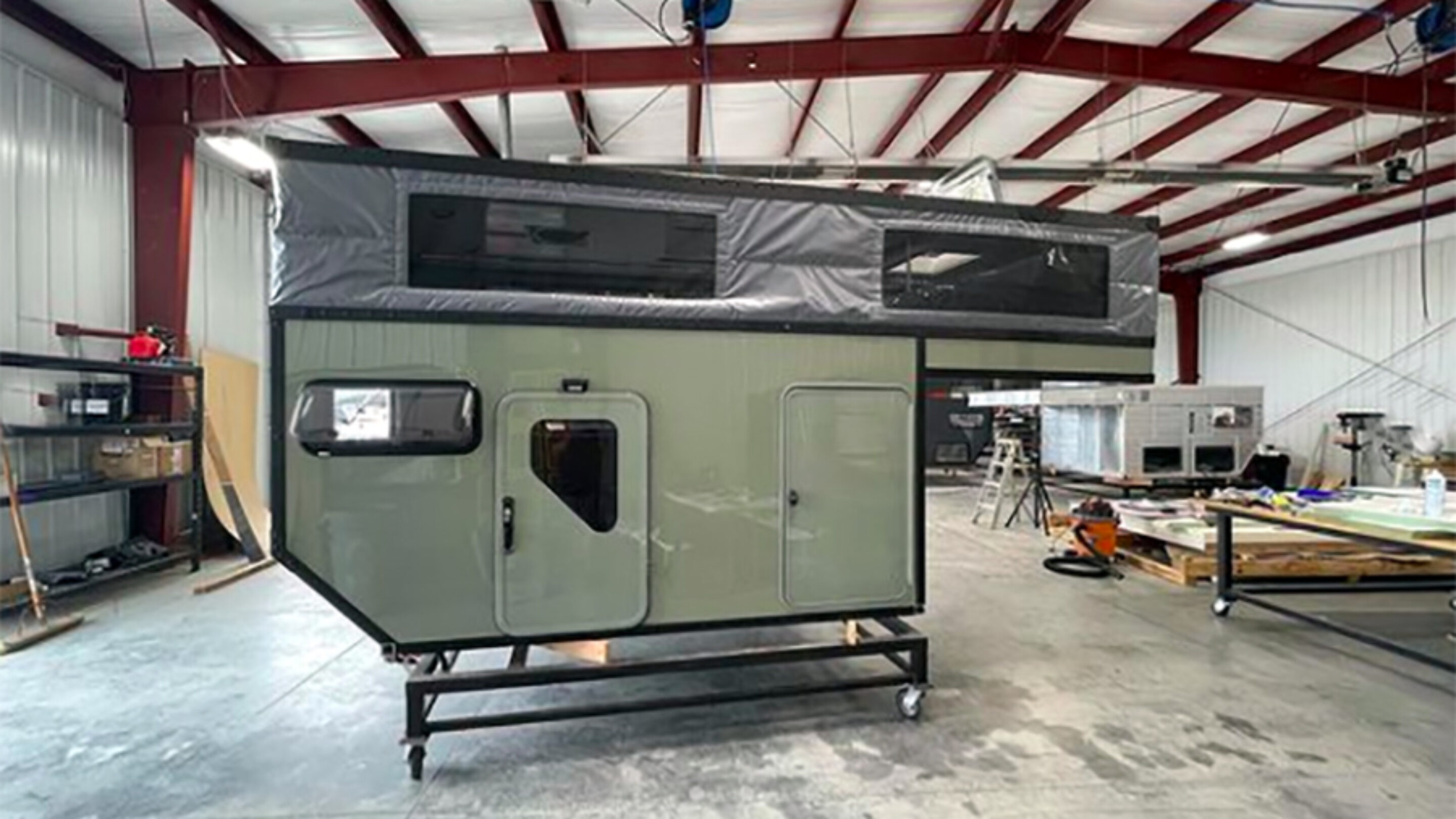 a custom camper with great gear storage