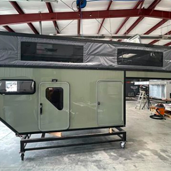 a custom camper with great gear storage