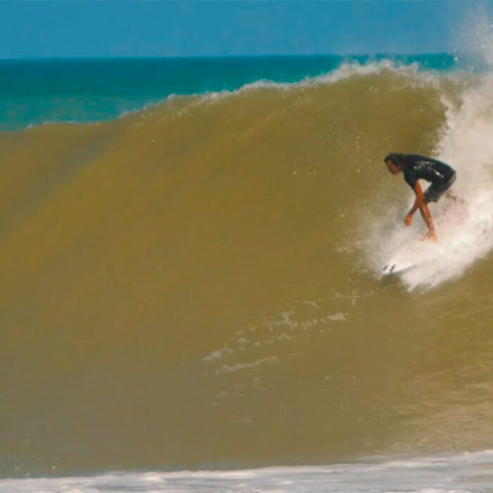 A big wave in Oaxaca, Mexico