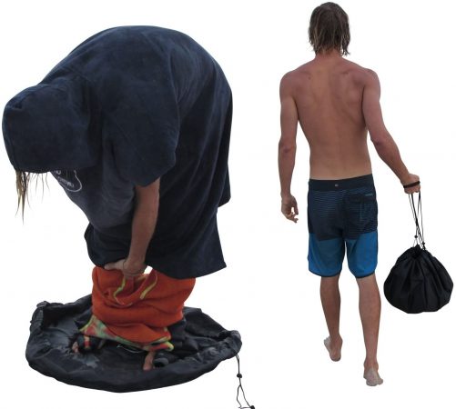 Mat  Portable Surfing Wetsuit Carry Pack Black Change Bag DivingSuit UK 