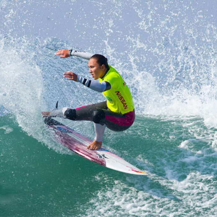 Carissa Moore surfing at nissan supergirl pro