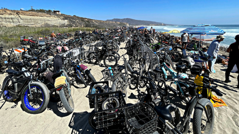 e bikes at trestles for wsl final