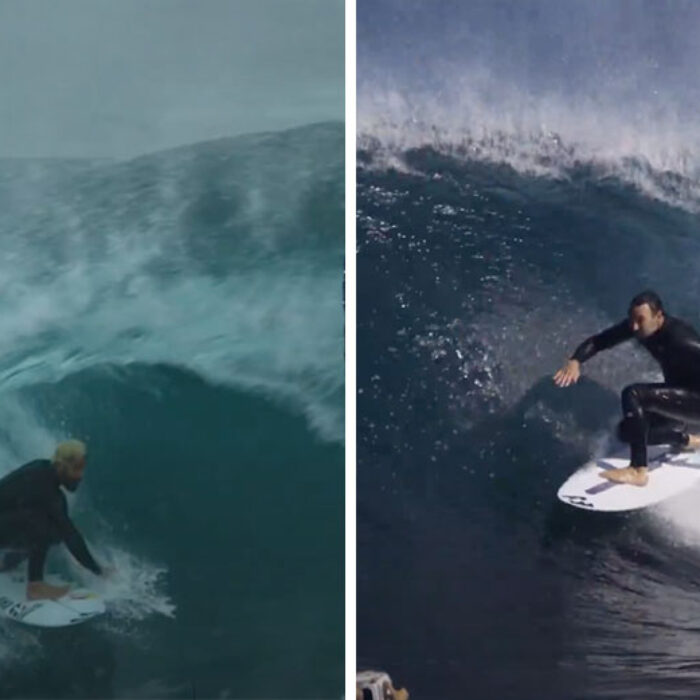 Joel Parkinson and Italo Ferreira surfing