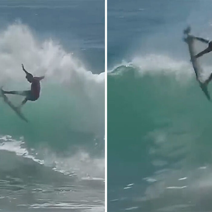 Gabriel Medina and Filipe Toledo surfing