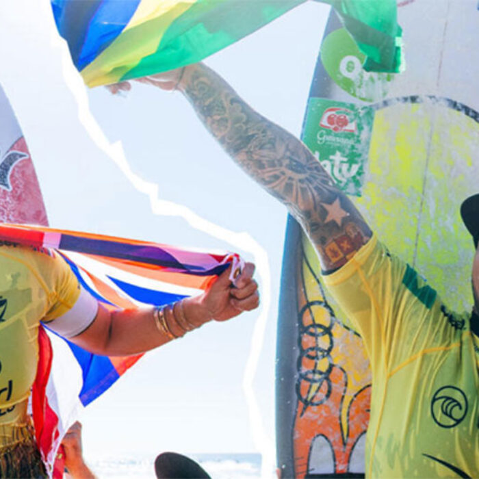 Surfing world champions Gabriel Medina and Carissa Moore