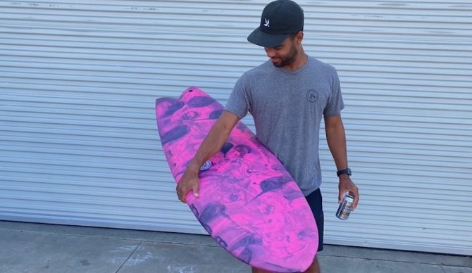 hunter jones surfboard pink board project