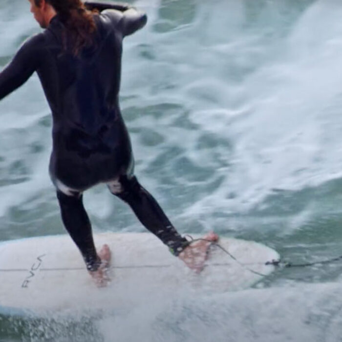 Asher Pacey surfing a twin fin