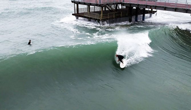Ben Gravy surfing in Korea. Photo: Ben Gravy // YouTube