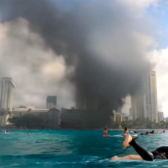 Waikiki Fire Burns Board Storage Locker For the Second Time