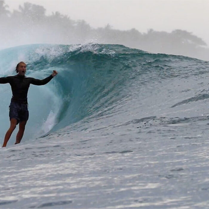 Peter Laing surfing Greenbush
