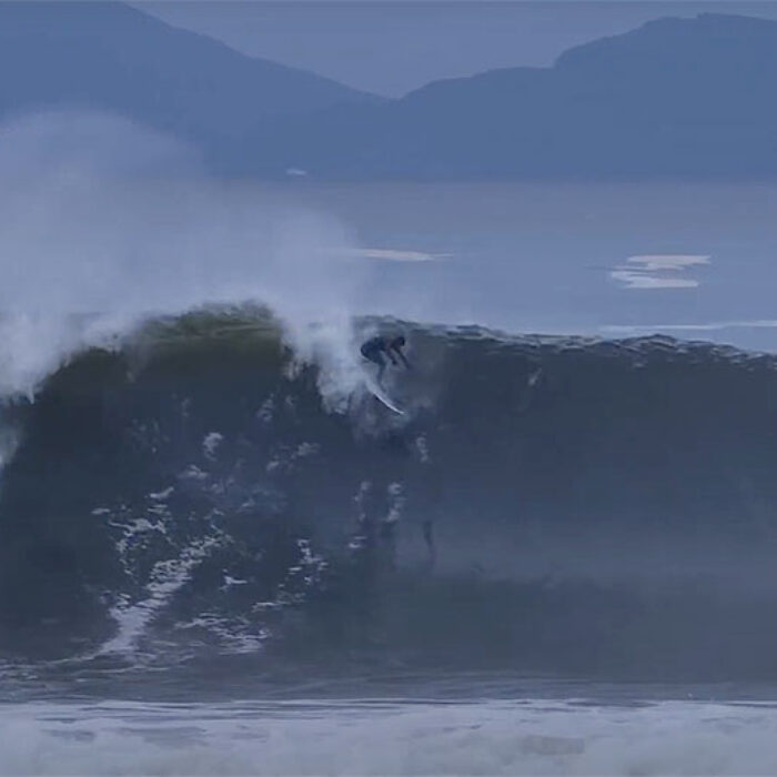 Conor Maguire surfing in Ireland